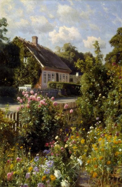 Blühender Vorgarten von Peder Monsted